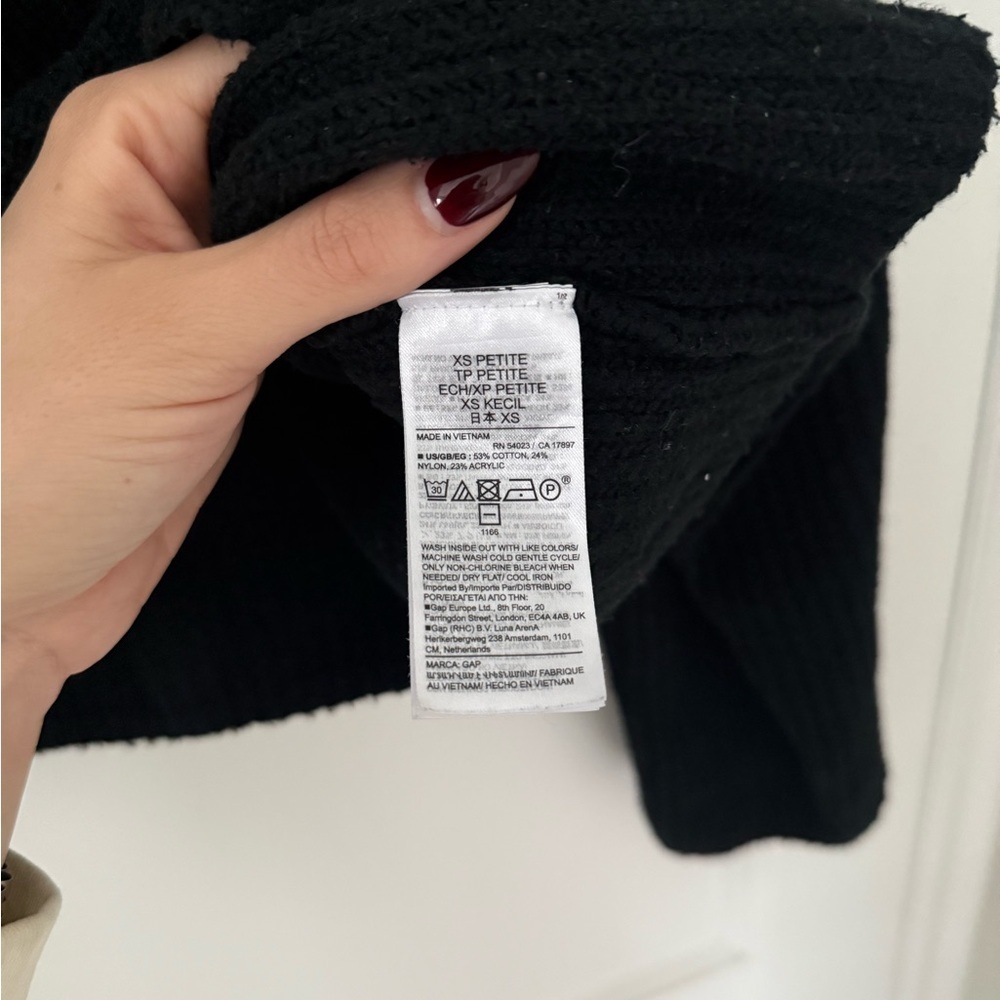 GAP Black Shaker-Stitch Relaxed Sweater - Picture 5 of 6